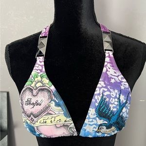 Y2K Affliction Rhinestone Bikini